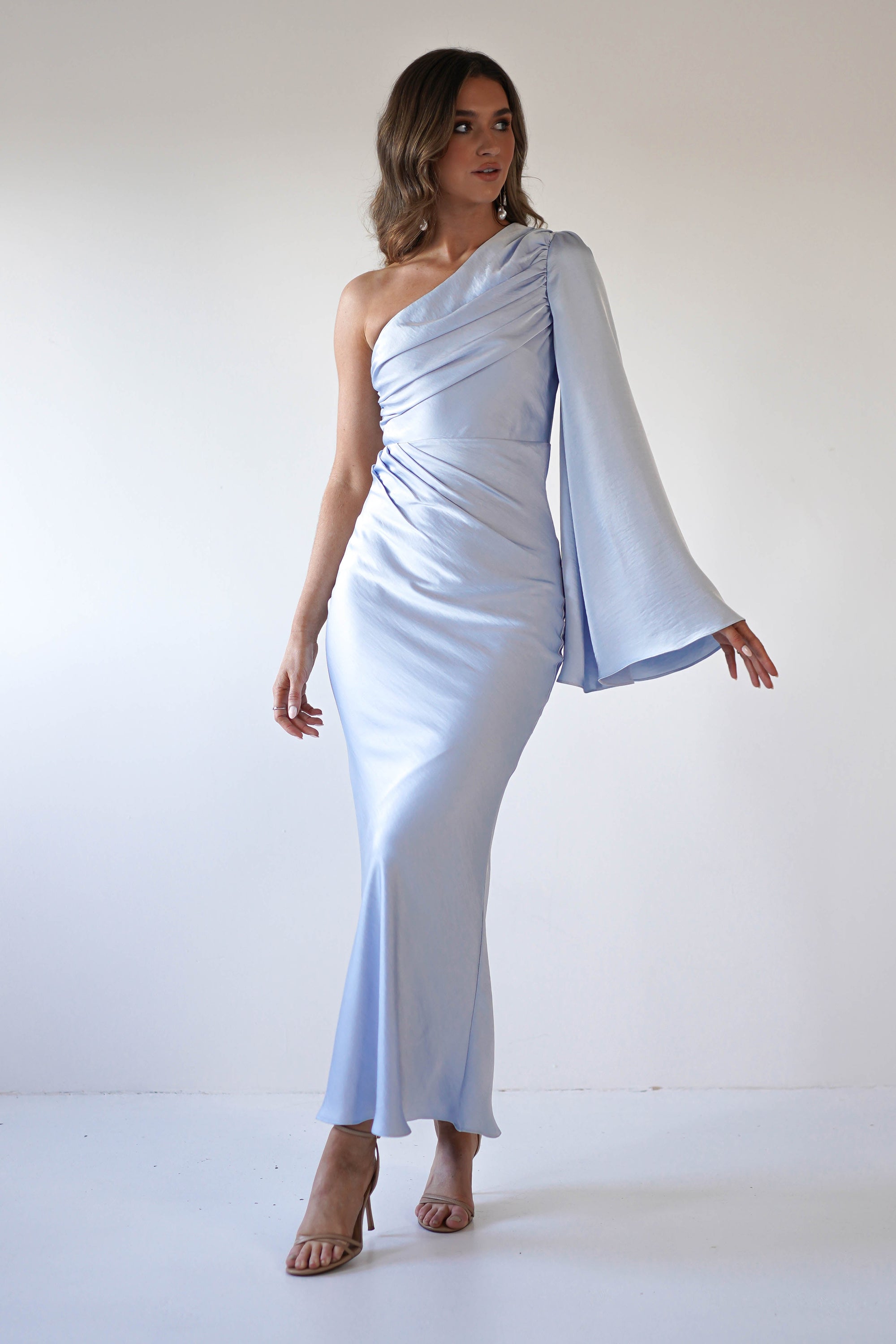 Sylvana Silky Maxi Dress | Blue - Oh Hello Clothing