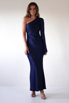 Sylvana Silky Maxi  | Navy - Oh Hello Clothing