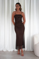ERICKH Dresses 1*DONE -ERICKH- 138282-BROWN SEQUIN DRESS/LOOKS LIKE KASHIA