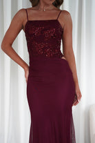 ERICKH Dresses 1*DONE -ERICKH- 138282-WINE SEQUIN DRESS/LOOKS LIKE KASHIA