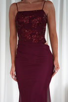 ERICKH Dresses 1*DONE -ERICKH- 138282-WINE SEQUIN DRESS/LOOKS LIKE KASHIA