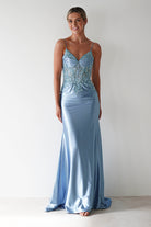 Cinderella On Sale Eternity Glitter Bodycon Gown | Dusty Blue
