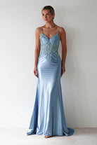 Cinderella On Sale Eternity Glitter Bodycon Gown | Dusty Blue