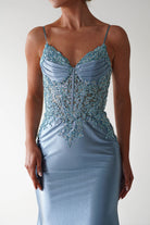 Cinderella On Sale Eternity Glitter Bodycon Gown | Dusty Blue