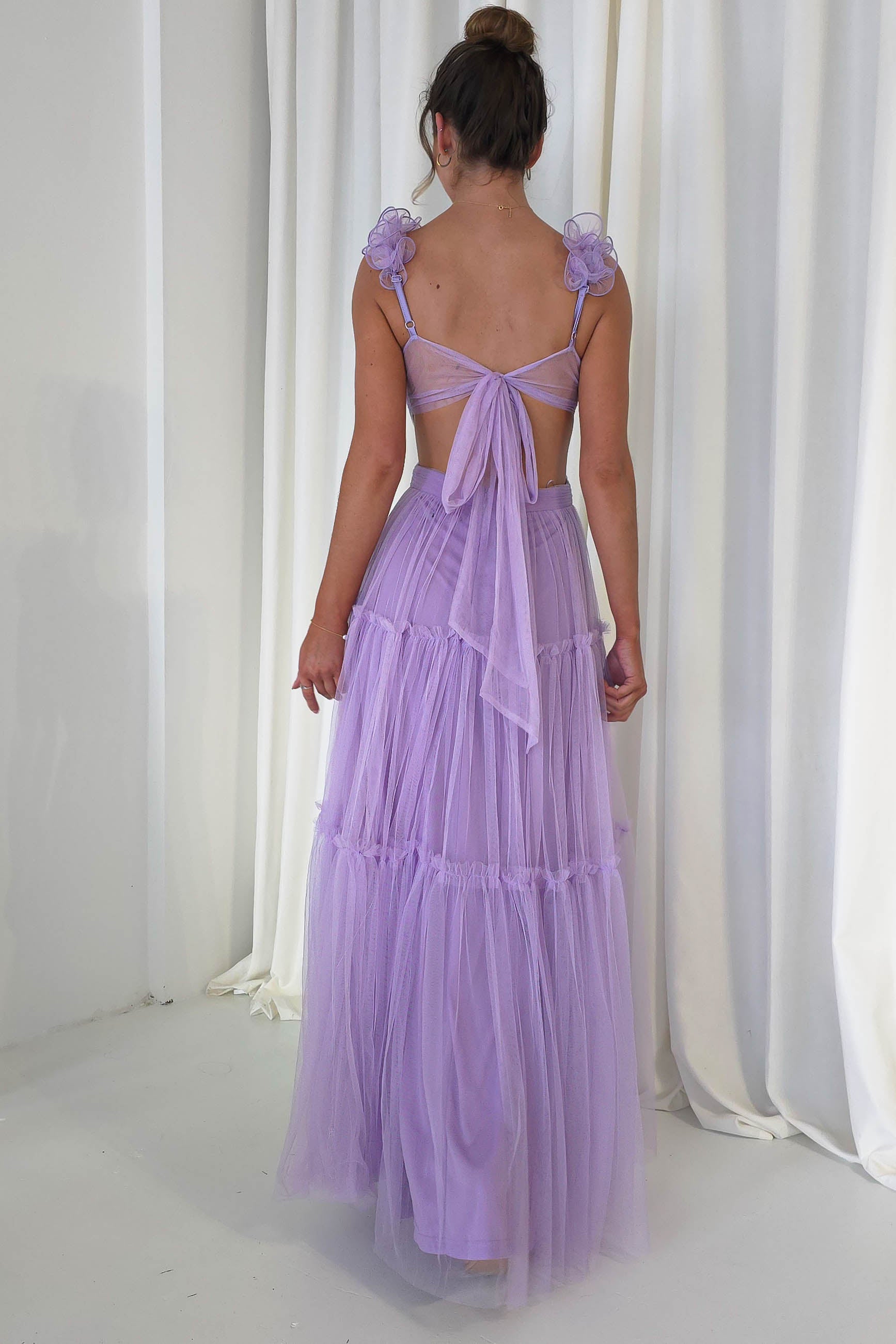 F&P On Sale Galiena Ruffle Tulle Maxi Dress | Lilac