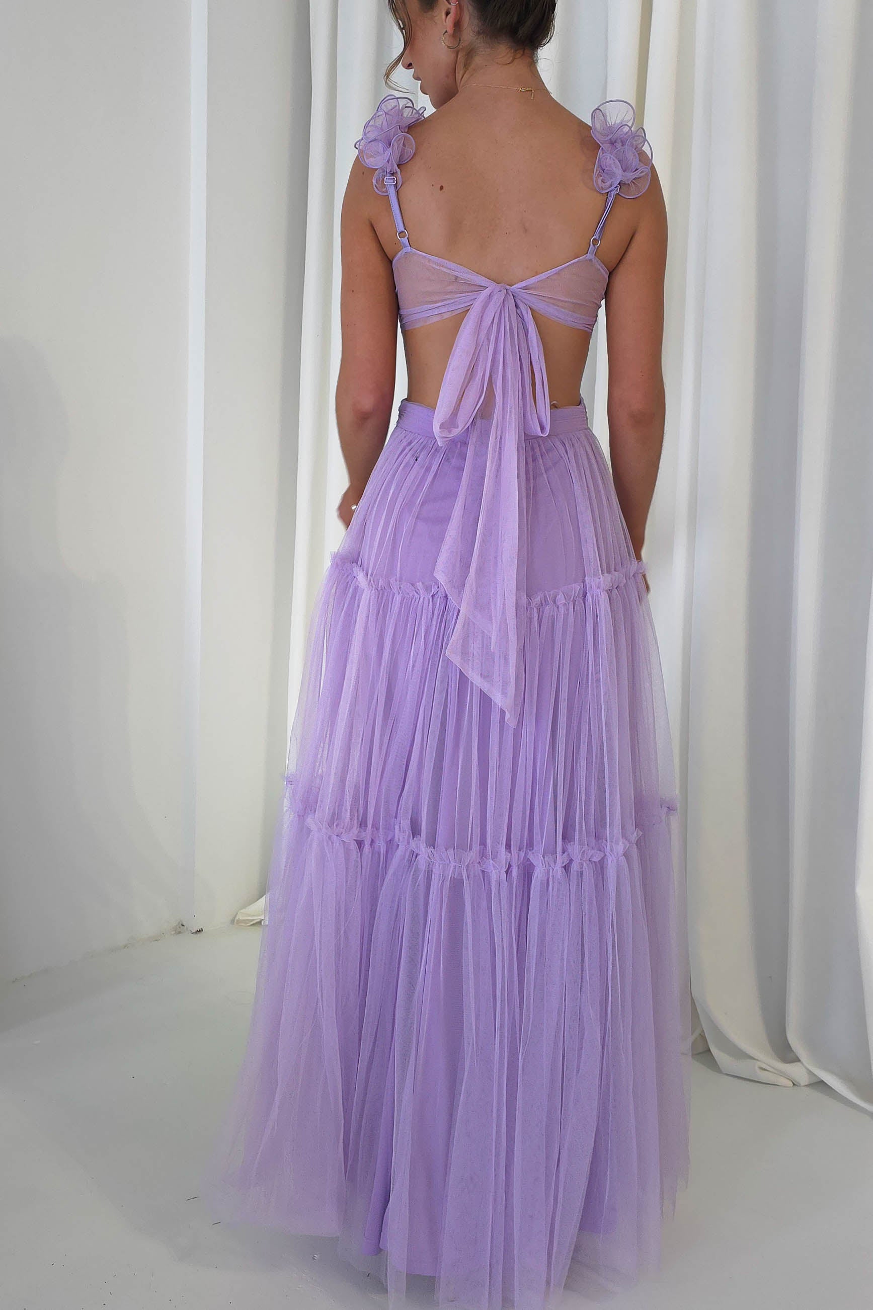 F&P On Sale Galiena Ruffle Tulle Maxi Dress | Lilac