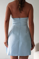 Spencer Halterneck Tweed Mini  | Blue - Oh Hello Clothing
