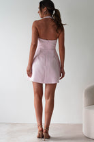 Spencer Halterneck Tweed Mini  | Pink - Oh Hello Clothing
