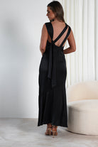 Avelina Soft Satin Maxi  | Black - Oh Hello Clothing