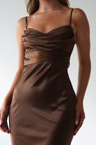 FACTORY Dresses 1*DONE -JY23261- BROWN SAMPLE  EVERLEIGH DRESS