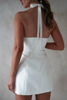 Peyton Pearl Detail Mini Dress | White - Oh Hello Clothing