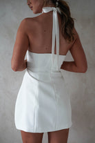 Peyton Pearl Detail Mini Dress | White - Oh Hello Clothing