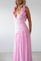 Lara Ruffle Detail Midaxi | Pink - Oh Hello Clothing