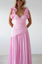 Lara Ruffle Detail Midaxi | Pink - Oh Hello Clothing