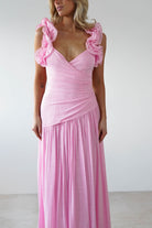 Lara Ruffle Detail Midaxi | Pink - Oh Hello Clothing
