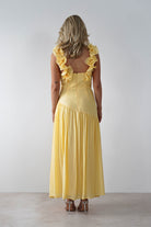Lara Ruffle Detail Midaxi | Yellow - Oh Hello Clothing