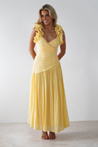 Lara Ruffle Detail Midaxi | Yellow - Oh Hello Clothing