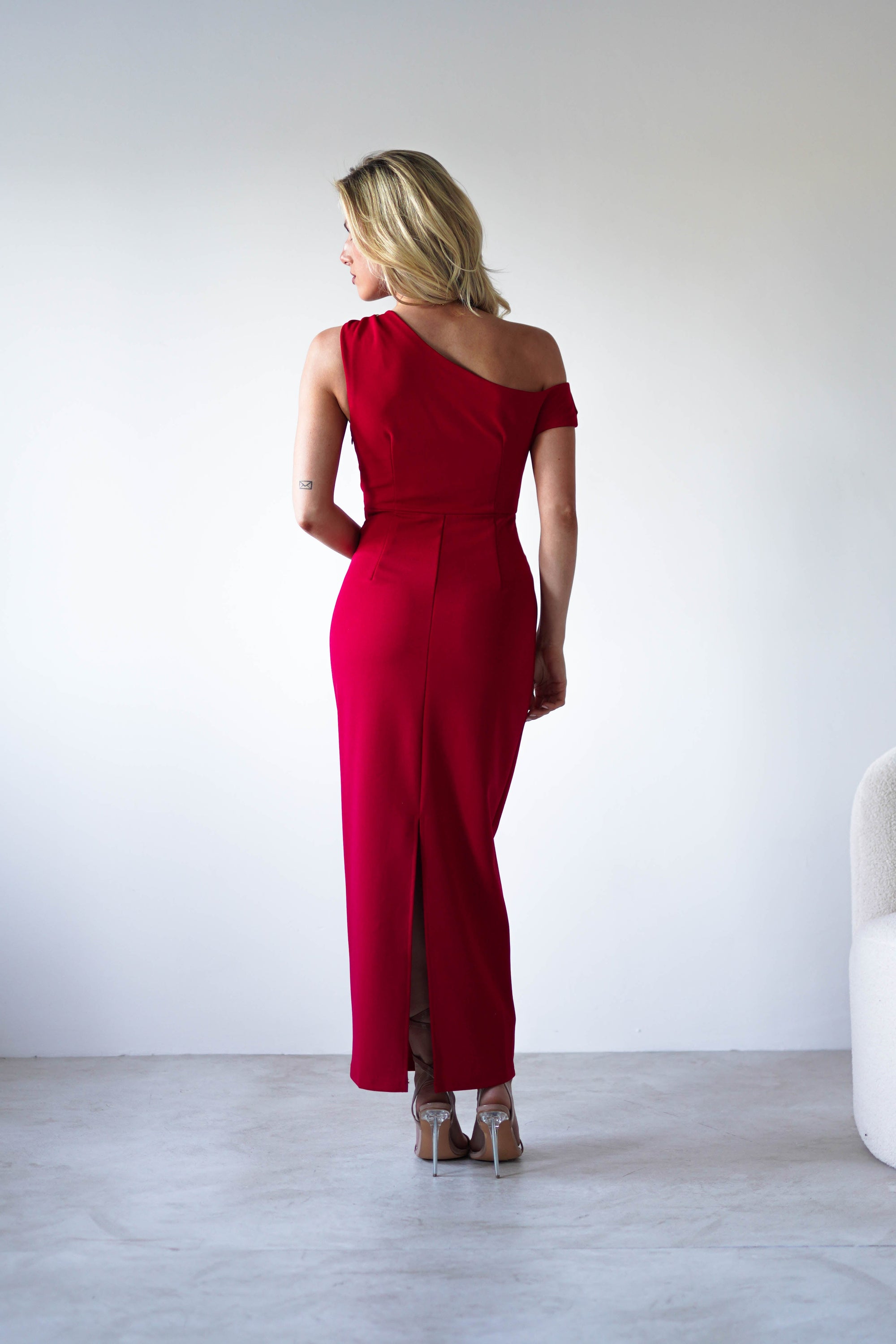 Shayna Off The Shouler Midaxi | Red | Oh Hello Clothing | XS (6)