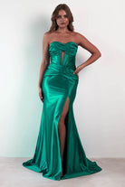 Karra Bodycon Strapless Gown | Emerald Green - Oh Hello Clothing