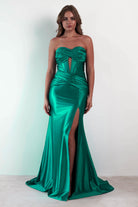 Karra Bodycon Strapless Gown | Emerald Green - Oh Hello Clothing