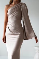 Elegance Silky Maxi Dress | Mocha | Oh Hello Clothing | S (8)