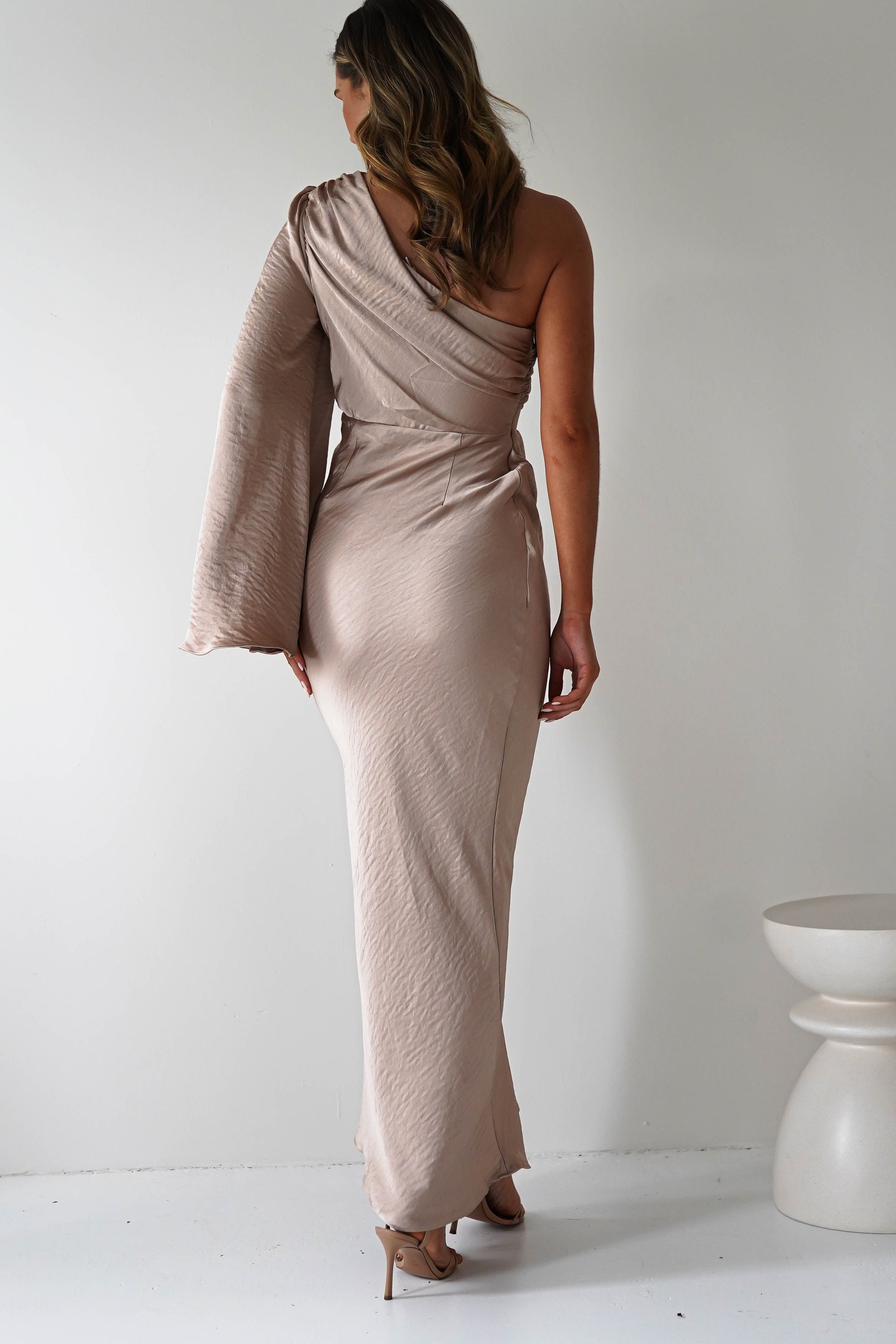 Elegance Silky Maxi Dress | Mocha | Oh Hello Clothing | S (8)