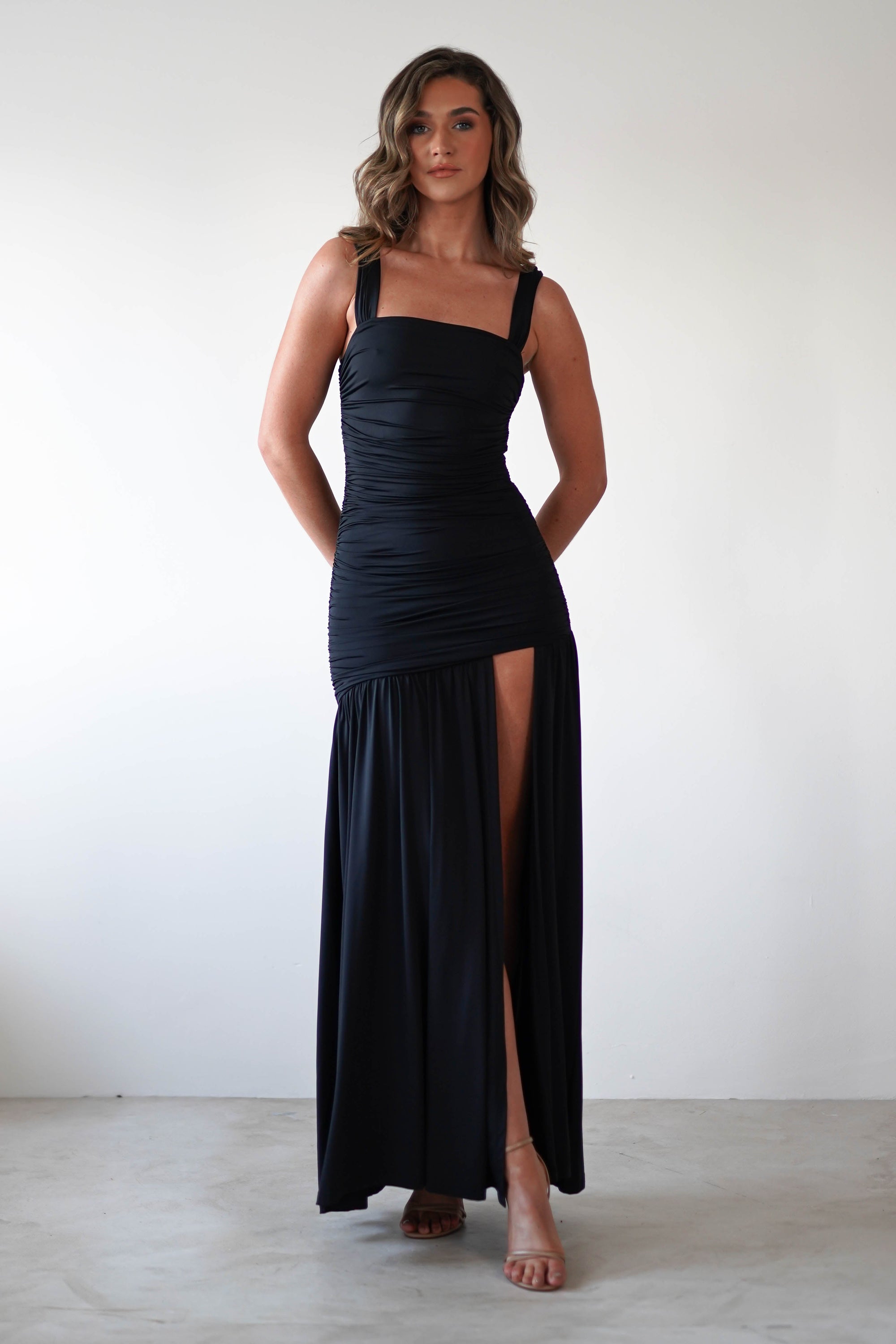 Milla Jersey Bodycon Maxi Dress | Black - Oh Hello Clothing