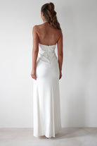 Franca Diamante Halterneck Maxi  | White - Oh Hello Clothing