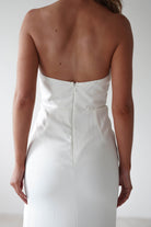 Franca Diamante Halterneck Maxi  | White - Oh Hello Clothing