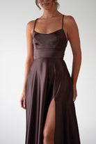 MANIJU Dresses 1*DONE - MANIJU-MF21160- SHANTAL IN NEW COLOUR- BROWN