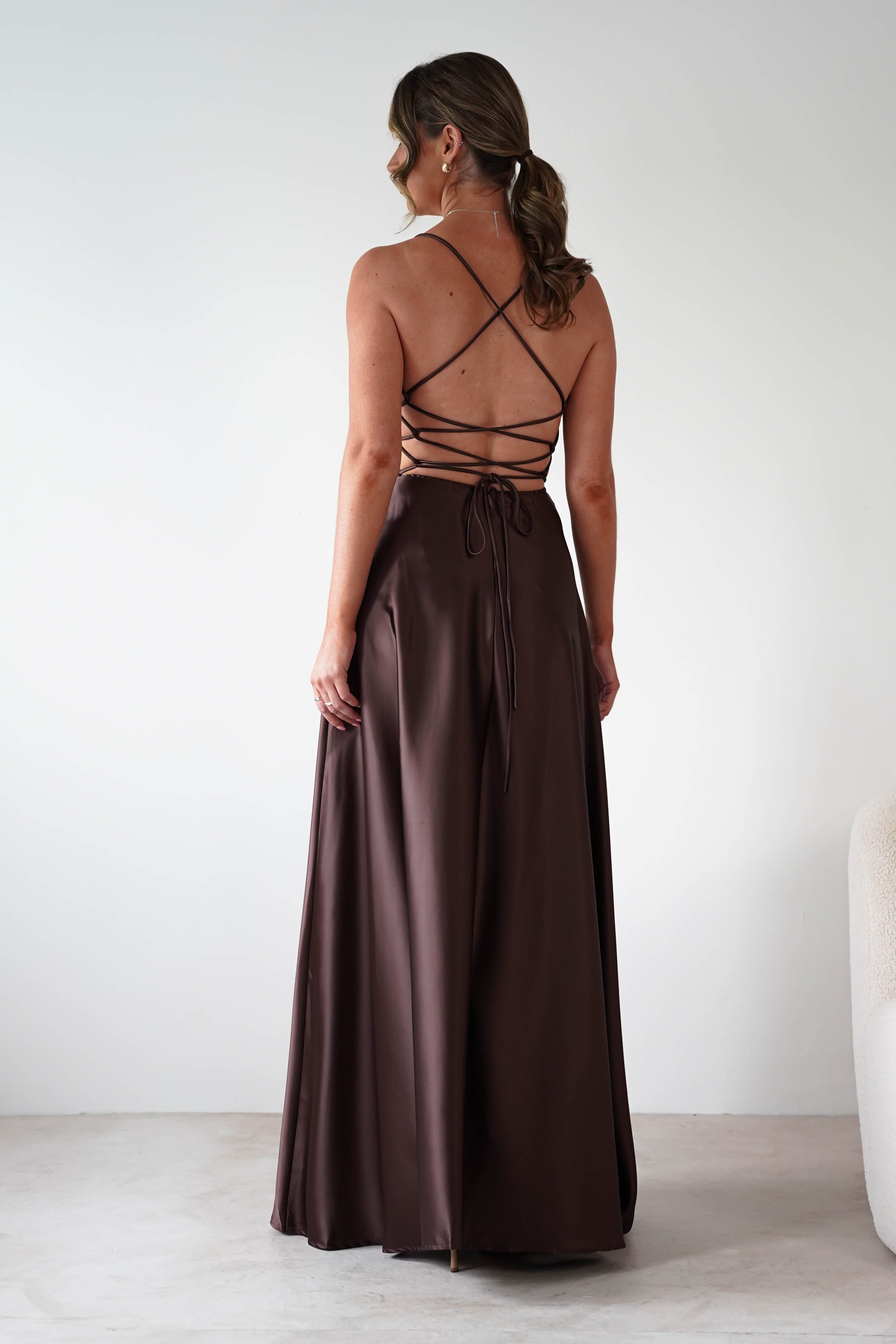 MANIJU Dresses 1*DONE - MANIJU-MF21160- SHANTAL IN NEW COLOUR- BROWN