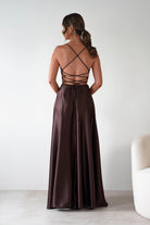 MANIJU Dresses 1*DONE - MANIJU-MF21160- SHANTAL IN NEW COLOUR- BROWN