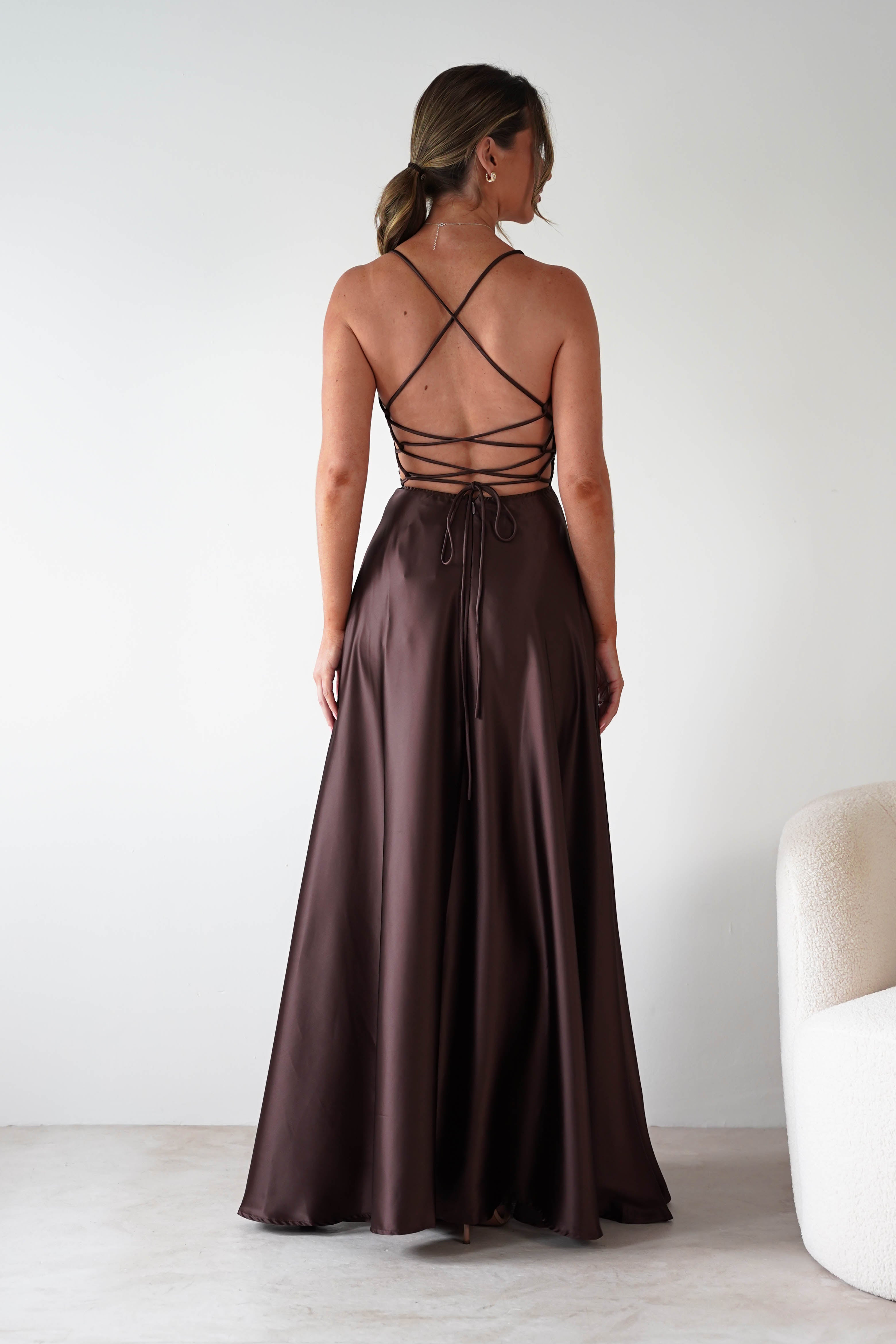 MANIJU Dresses 1*DONE - MANIJU-MF21160- SHANTAL IN NEW COLOUR- BROWN