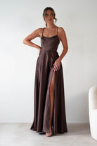 MANIJU Dresses 1*DONE - MANIJU-MF21160- SHANTAL IN NEW COLOUR- BROWN