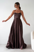 MANIJU Dresses 1*DONE - MANIJU-MF21160- SHANTAL IN NEW COLOUR- BROWN
