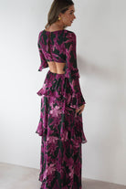 MANIJU Dresses 1*DONE -MANIJU-MF23061-OLIVEMULTI DRESS/ PINKPRINT ON THE OUTSIDE