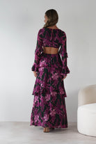 MANIJU Dresses 1*DONE -MANIJU-MF23061-OLIVEMULTI DRESS/ PINKPRINT ON THE OUTSIDE