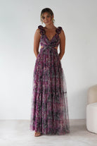 MANIJU Dresses 1*DONE -MANIJU-MM24525-BURGUNDY TULLE DRESS
