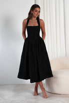 Margot Textured Midaxi  | Black - Oh Hello Clothing