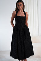 Margot Textured Midaxi  | Black - Oh Hello Clothing