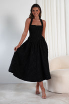 Margot Textured Midaxi  | Black - Oh Hello Clothing