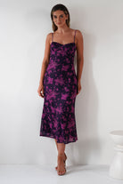 Merlo Low Back Midaxi  | Grape Print - Oh Hello Clothing