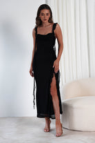 Mhissa Ruffle Maxi  | Black - Oh Hello Clothing