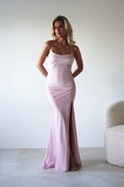 Elsa Matte Satin Maxi Gown | Blush Pink - Oh Hello Clothing