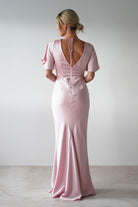 Olivia Soft Matte Satin Maxi Dress | Blush Pink - Oh Hello Clothing