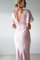 Olivia Soft Matte Satin Maxi Dress | Blush Pink - Oh Hello Clothing