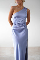 Meera Soft Matte Satin Midaxi  | Periwinkle Blue - Oh Hello Clothing