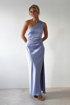 Meera Soft Matte Satin Midaxi  | Periwinkle Blue - Oh Hello Clothing