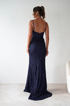 PINK BOOM Dresses 1*DONE -PBLOOM-F86031-NAVY SEQUIN GOWN (Copy)