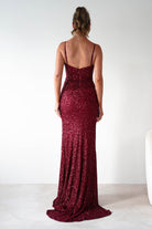 PINK BOOM Dresses 1*DONE -PBLOOM-F86031-RED SEQUIN GOWN